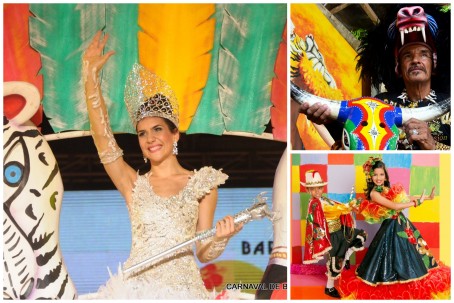 Daniela Cepeda Tarud, the Queen of Carnaval; José Llanos, the King Momo of Carnaval; Cristina Amortegui and Daniel Silguero, King and Queen of Children's Carnaval (all photos from www.carnavaldebarranquilla.org)